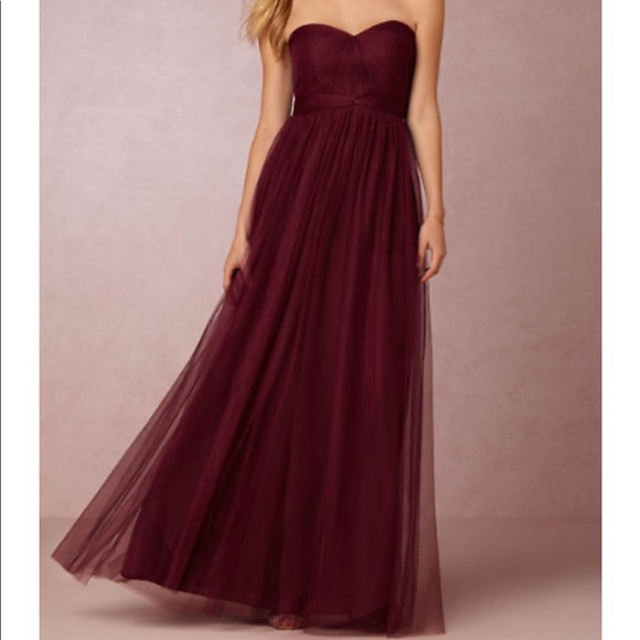 Jenny Yoo Annabelle Dress black cherry BHLDN - Picture 1 of 2